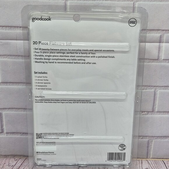 GoodCook 20 Piece Flatware Set – Stainless Steel – BPA Free – New - Picture 3 of 7